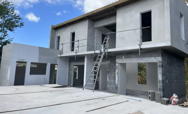 Construction du Gros-oeuvre d'une  VILLA  à la POSSESSION, Saint-Paul, Fernand Enduits Réunion