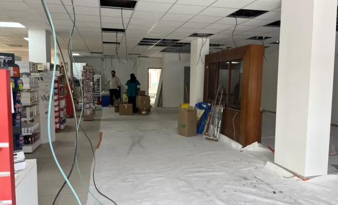 RENOVATION D'UNE  PHARMACIE SUR SAINTE-MARIE, Saint-Paul, Fernand Enduits Réunion