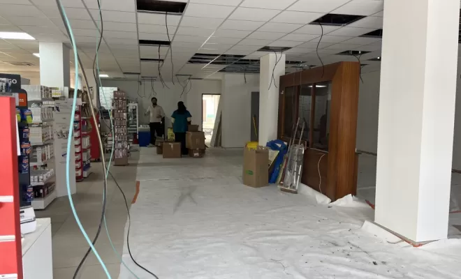 RENOVATION D'UNE  PHARMACIE SUR SAINTE-MARIE, Saint-Paul, Fernand Enduits Réunion